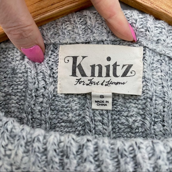 Sold FOR LOVE & LEMON KNITZ Snow Day Sweater Dress - Picture 5 of 6